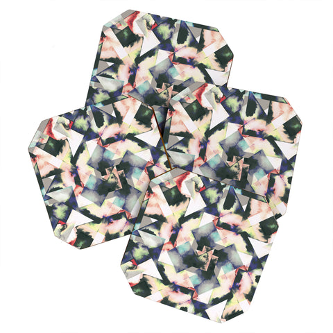 Ninola Design Watercolor Marble Tiles Coaster Set