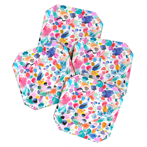 Ninola Design Watercolor Painterly Scribbles Coaster Set