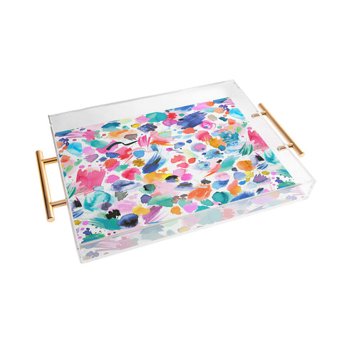 Ninola Design Watercolor Painterly Scribbles Acrylic Tray
