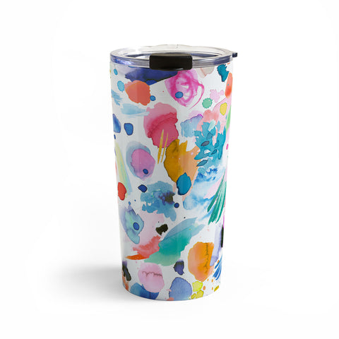 Ninola Design Watercolor Painterly Scribbles Travel Mug