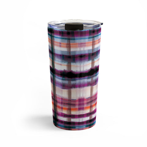 Ninola Design Watercolor Tartan Checks Travel Mug