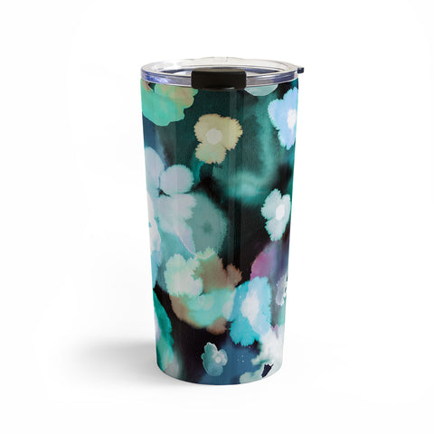 Ninola Design Watery coastal flowers Travel Mug