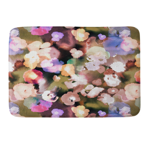 Ninola Design Watery summer flowers Memory Foam Bath Mat