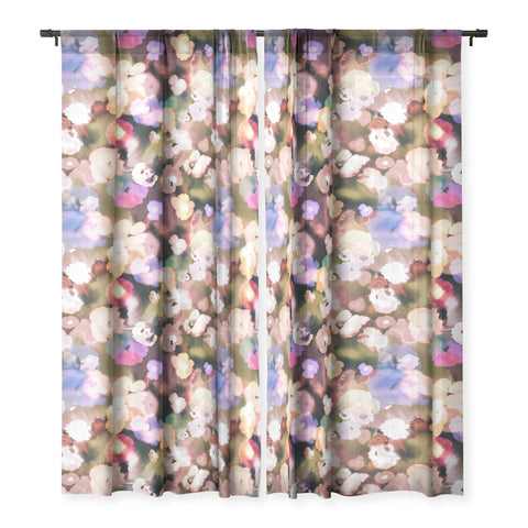 Ninola Design Watery summer flowers Sheer Non Repeat
