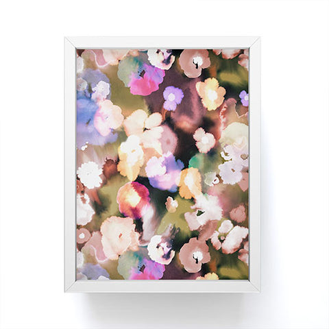 Ninola Design Watery summer flowers Framed Mini Art Print