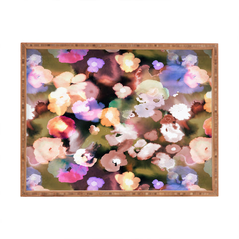 Ninola Design Watery summer flowers Rectangular Tray