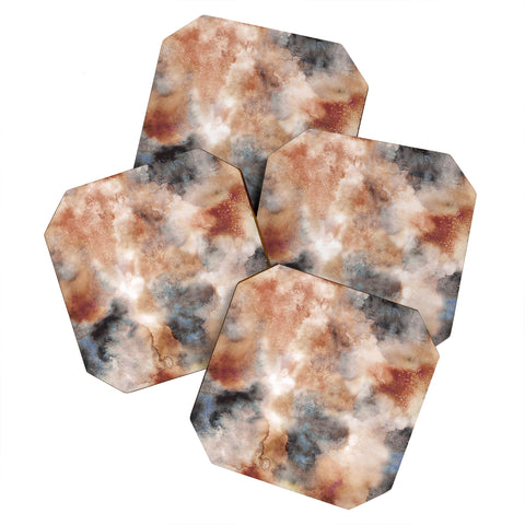 Ninola Design Western dunes abstract watercolor Coaster Set