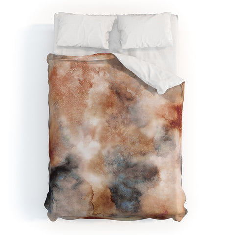Ninola Design Western dunes abstract watercolor Duvet Cover