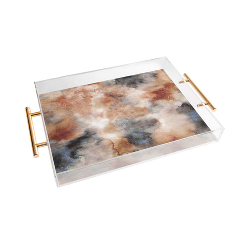 Ninola Design Western dunes abstract watercolor Acrylic Tray