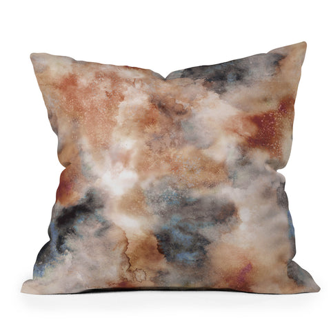 Ninola Design Western dunes abstract watercolor Outdoor Throw Pillow