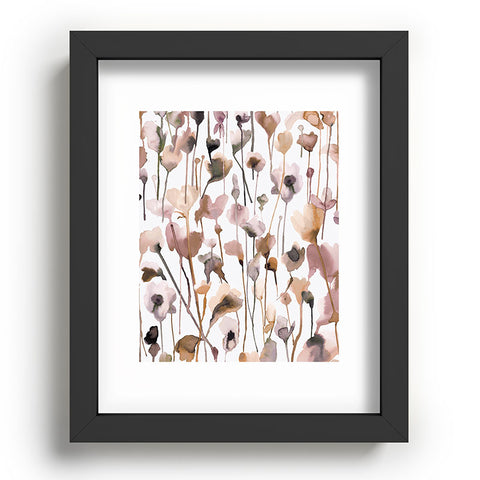 Ninola Design Wild Flowers Fall Neutral Recessed Framing Rectangle