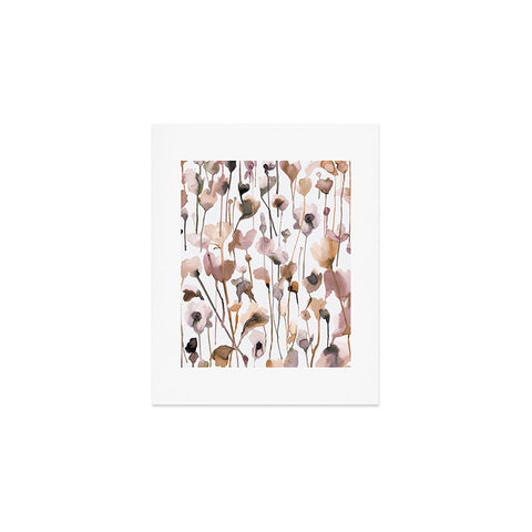 Ninola Design Wild Flowers Fall Neutral Art Print