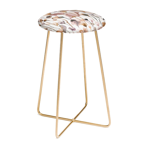Ninola Design Wild Flowers Fall Neutral Counter Stool