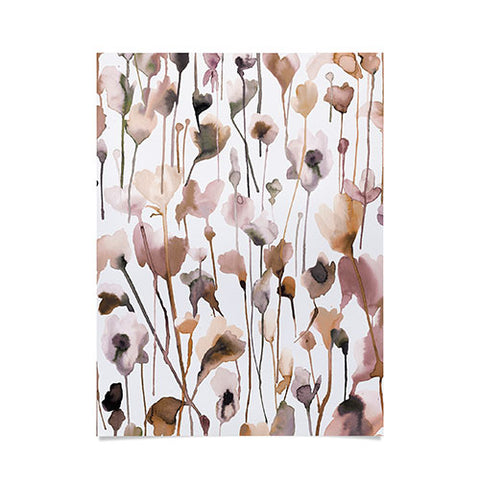 Ninola Design Wild Flowers Fall Neutral Poster