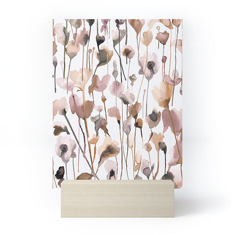 Ninola Design Wild Flowers Fall Neutral Mini Art Print