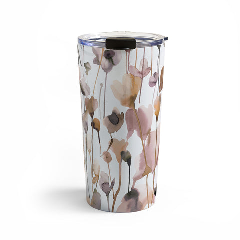 Ninola Design Wild Flowers Fall Neutral Travel Mug