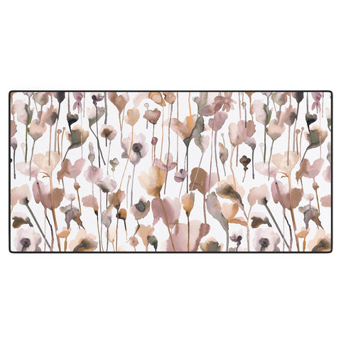 Ninola Design Wild Flowers Fall Neutral Desk Mat