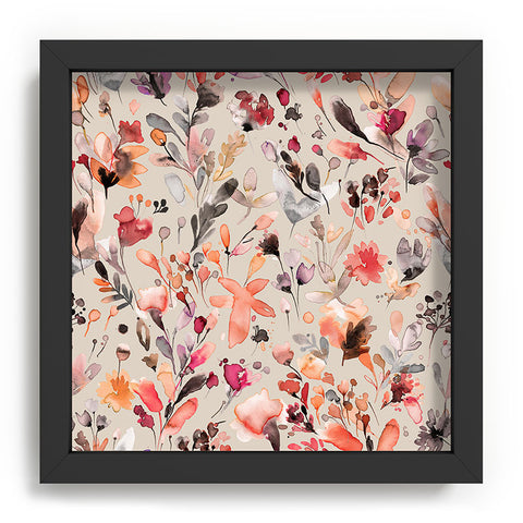 Ninola Design Wild Flowers Meadow Autumn Recessed Framing Square