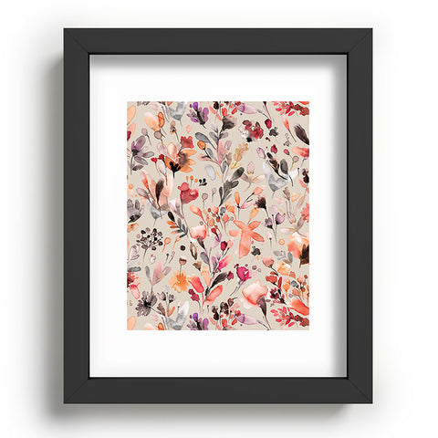 Ninola Design Wild Flowers Meadow Autumn Recessed Framing Rectangle