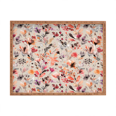 Ninola Design Wild Flowers Meadow Autumn Rectangular Tray