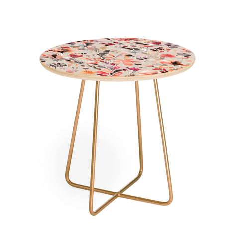 Ninola Design Wild Flowers Meadow Autumn Round Side Table