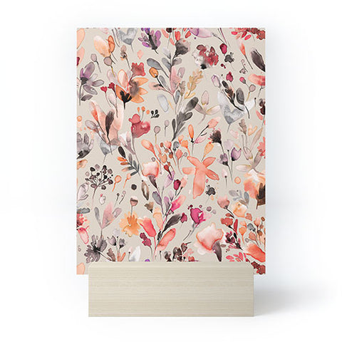 Ninola Design Wild Flowers Meadow Autumn Mini Art Print