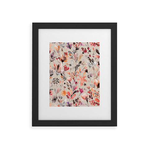 Ninola Design Wild Flowers Meadow Autumn Framed Art Print