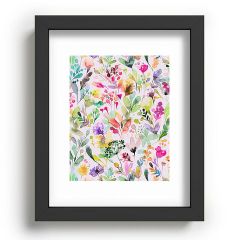 Ninola Design Wild Flowers Meadow Perennial Recessed Framing Rectangle