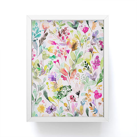 Ninola Design Wild Flowers Meadow Perennial Framed Mini Art Print