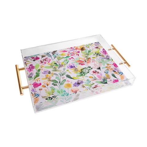 Ninola Design Wild Flowers Meadow Perennial Acrylic Tray