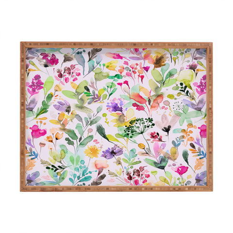 Ninola Design Wild Flowers Meadow Perennial Rectangular Tray