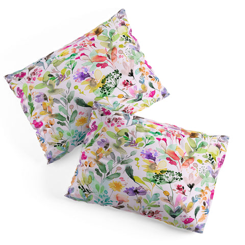 Ninola Design Wild Flowers Meadow Perennial Pillow Shams