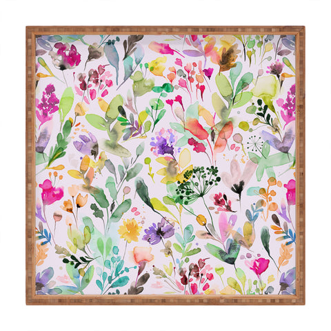 Ninola Design Wild Flowers Meadow Perennial Square Tray