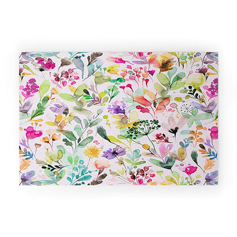 Ninola Design Wild Flowers Meadow Perennial Welcome Mat