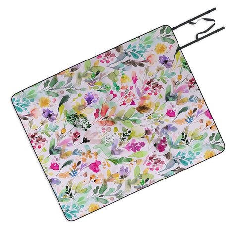 Ninola Design Wild Flowers Meadow Perennial Picnic Blanket