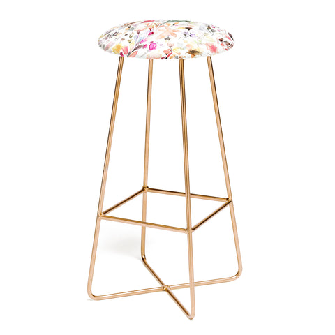 Ninola Design Wild Flowers Meadow Red Bar Stool