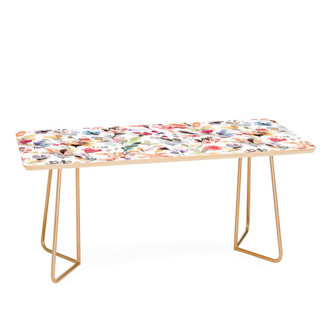 Ninola Design Wild Flowers Meadow Red Coffee Table