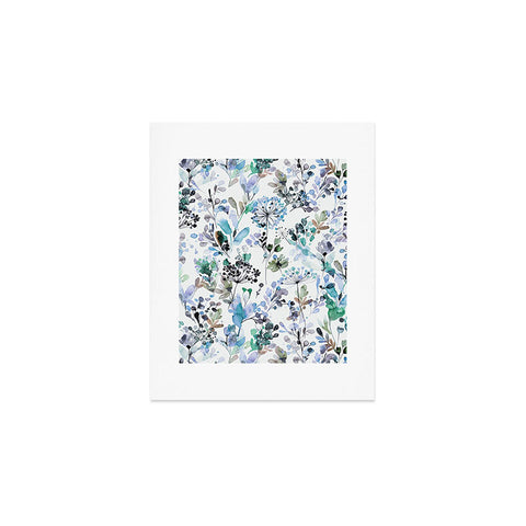 Ninola Design Wild Grasses Blue Art Print