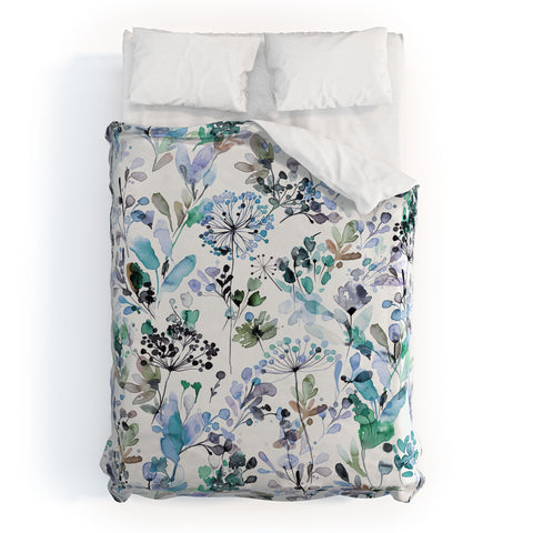 Ninola Design Wild Grasses Blue Duvet Cover