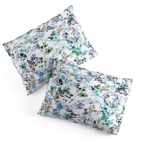 Ninola Design Wild Grasses Blue Pillow Shams