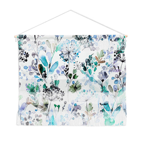 Ninola Design Wild Grasses Blue Wall Hanging Landscape