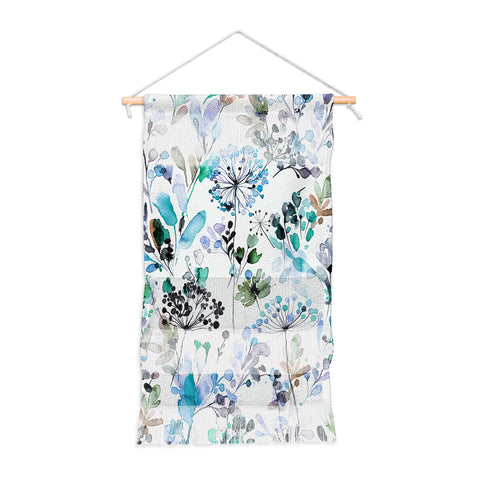 Ninola Design Wild Grasses Blue Wall Hanging Portrait