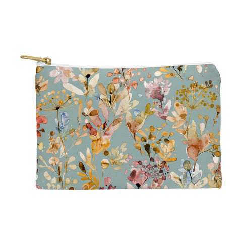 Ninola Design Wild Grasses Gold Teal Pouch