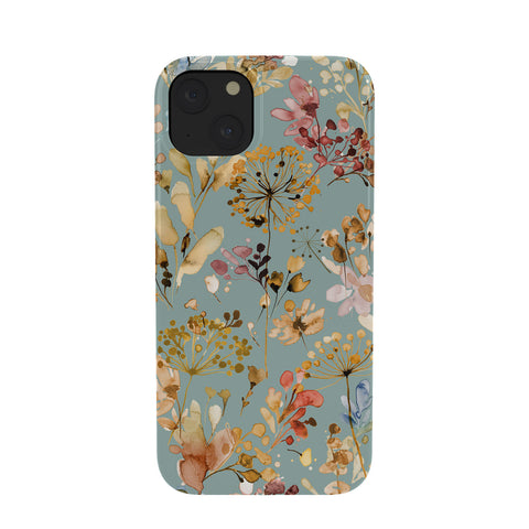 Ninola Design Wild Grasses Gold Teal Phone Case