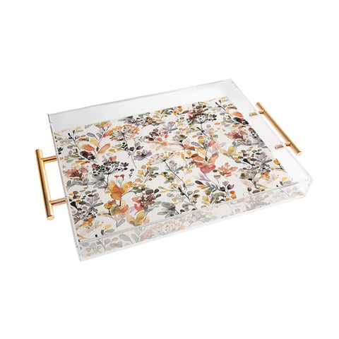 Ninola Design Wild grasses Rustic Organic holiday Acrylic Tray