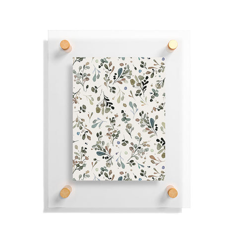 Ninola Design Wild Leaves Plants Botanical Neutral Floating Acrylic Print