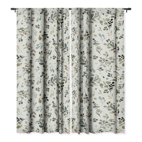 Ninola Design Wild Leaves Plants Botanical Neutral Blackout Non Repeat