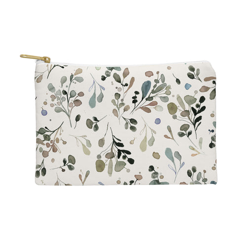 Ninola Design Wild Leaves Plants Botanical Neutral Pouch
