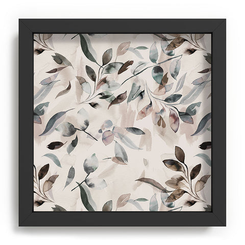 Ninola Design Winter Leaves Neutral Recessed Framing Square