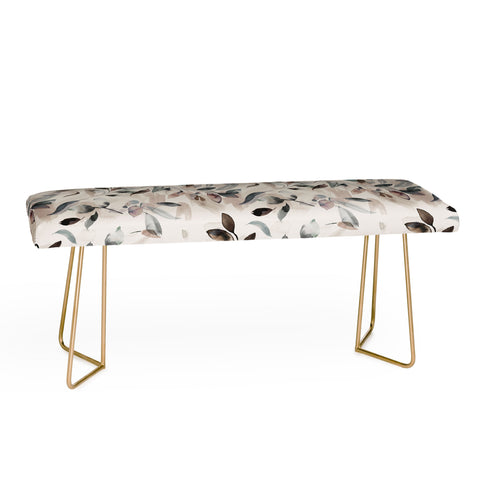 Ninola Design Winter Leaves Neutral Bench